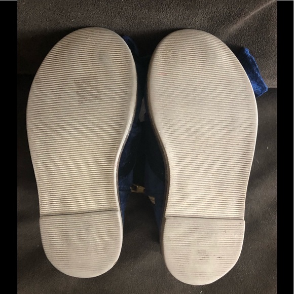 Janie & Jack Velvet Bow Bootie in sapphire blue - Picture 5 of 9